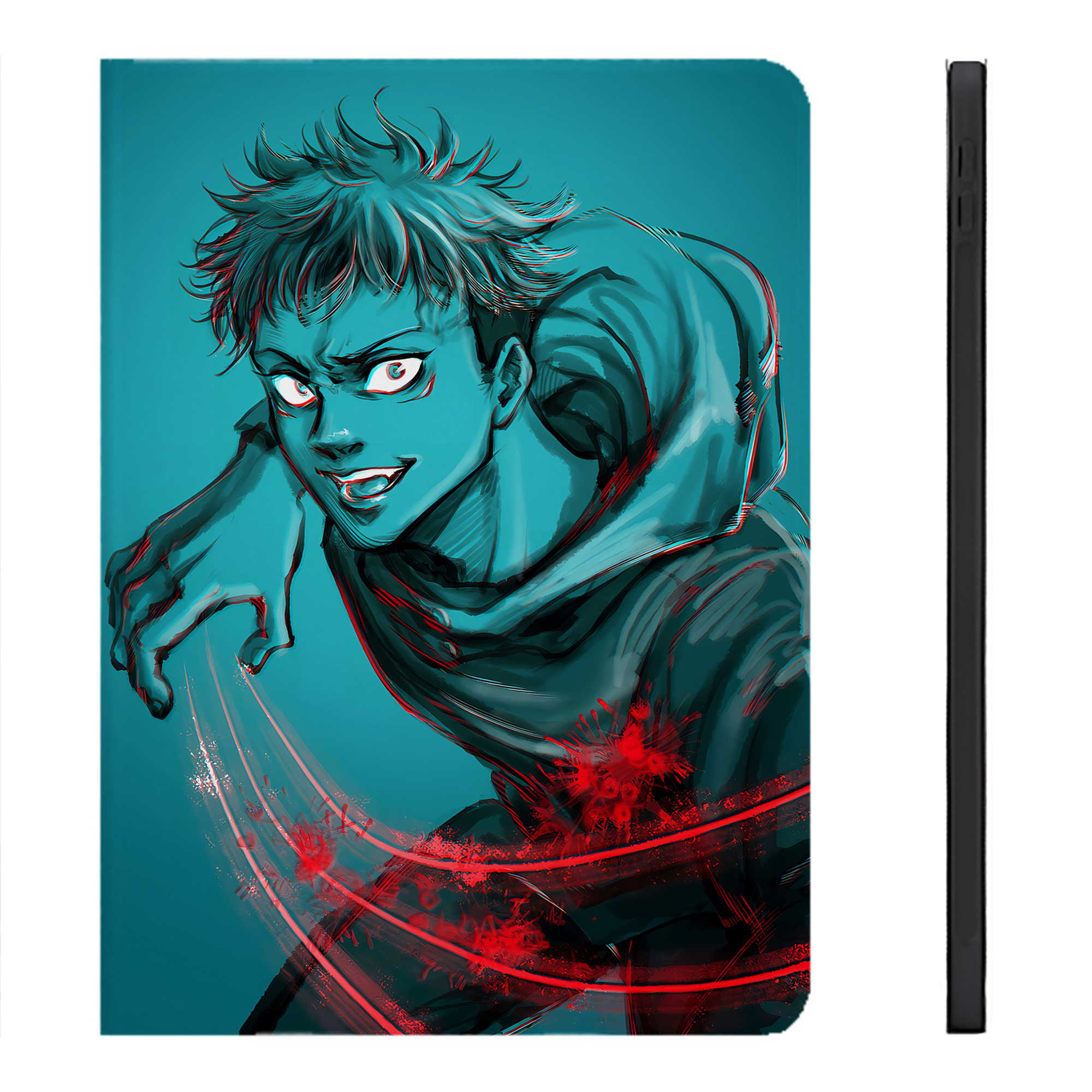 （画像用） 呪術廻戦 Jujutsu Kaisen IPadケース ペンホルダー付き ブックスタイルデザイン